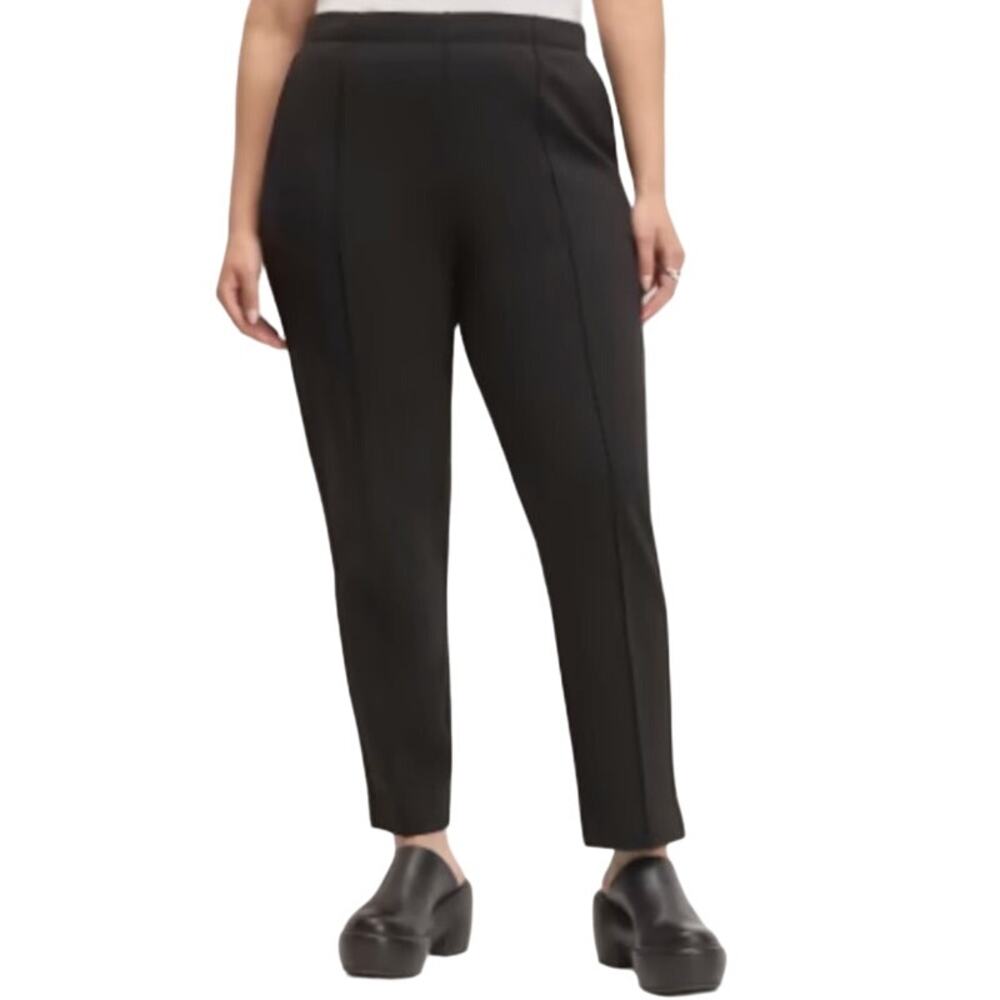 Everlane The Dream Pant Tapered Leg Slim Fit Pull On Stretch Pintuck Black Small
